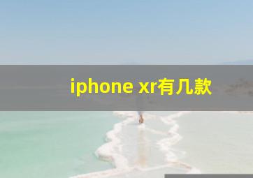 iphone xr有几款